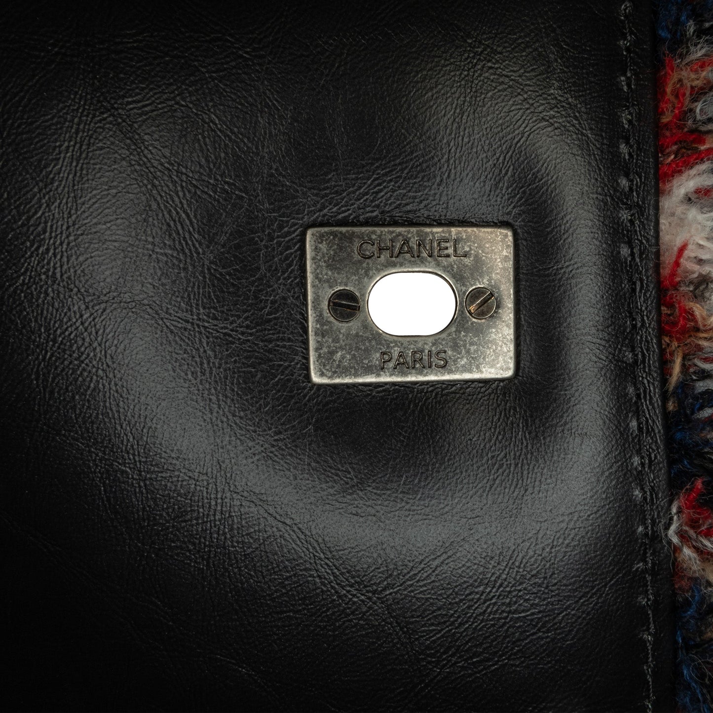Chanel CC Tweed and Shearling Single Flap