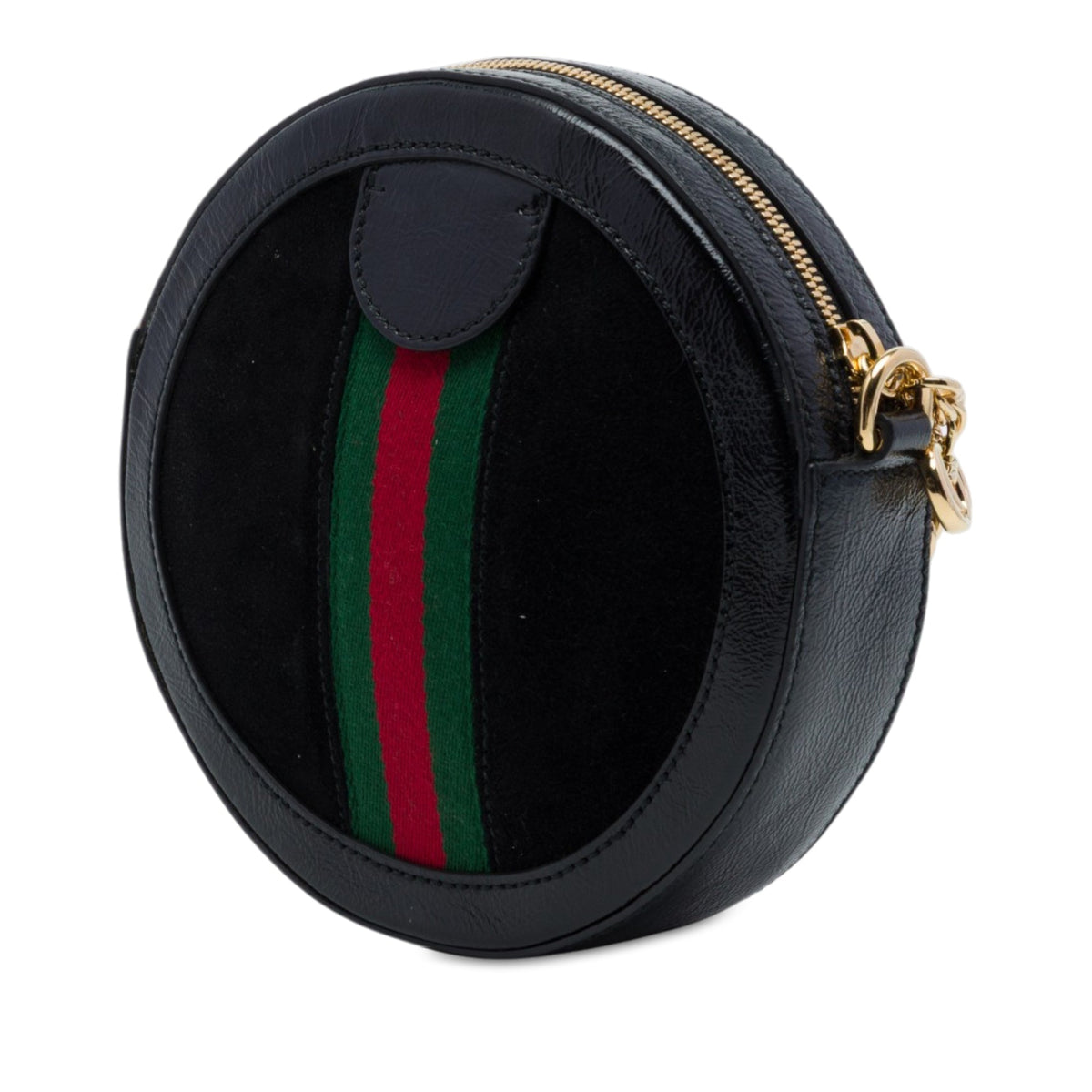 Gucci Mini Suede Web Ophidia Round Crossbody