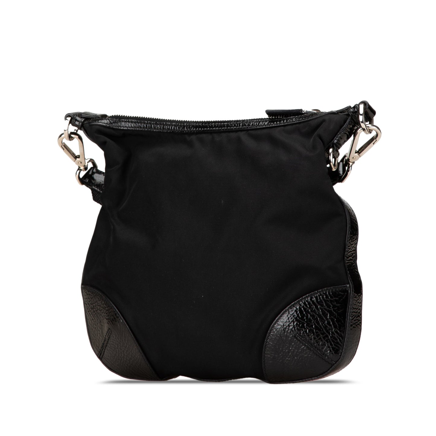 Prada Vitello Trimmed Tessuto Zip Top Crossbody