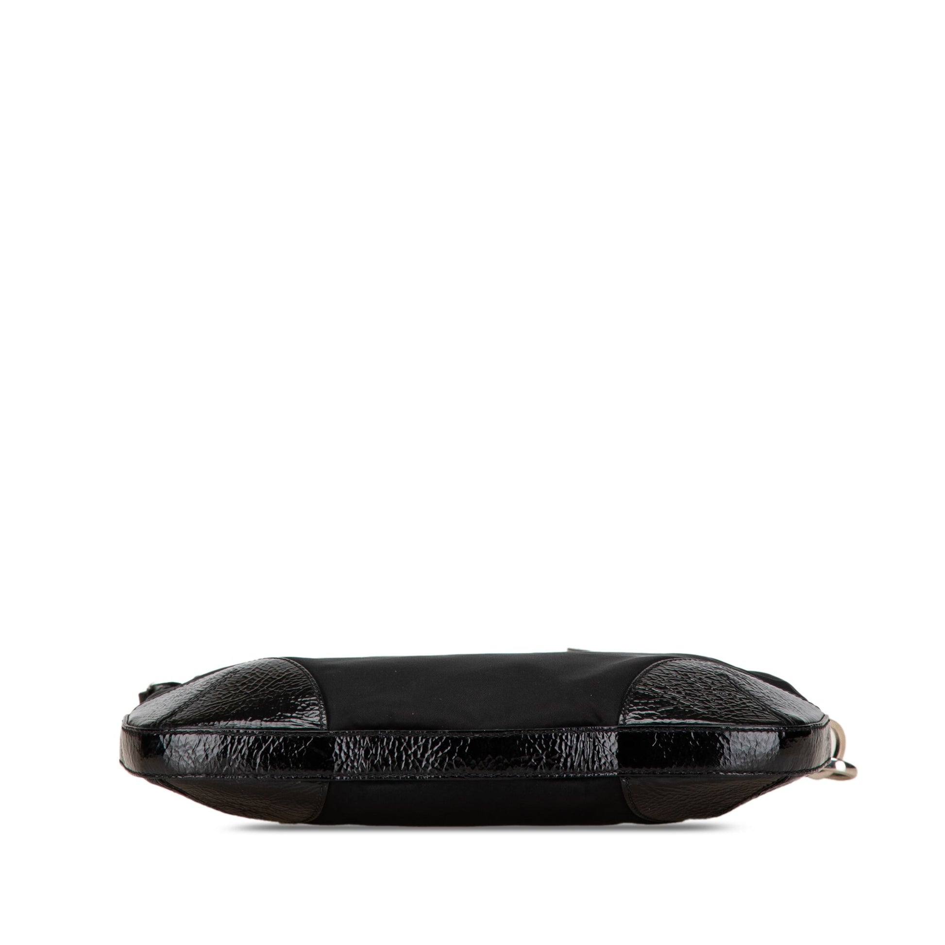 Prada Vitello Trimmed Tessuto Zip Top Crossbody