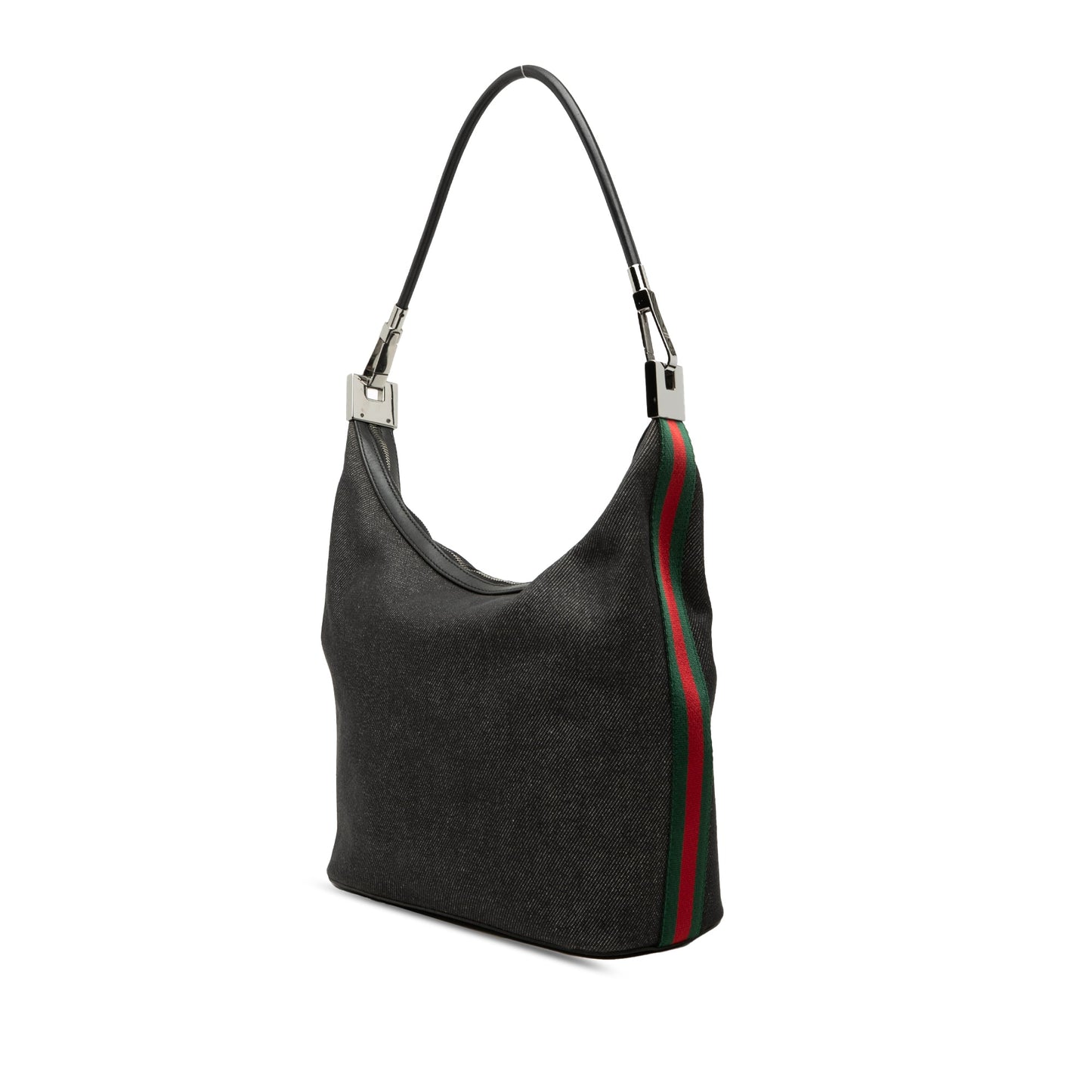 Gucci Denim Web Shoulder Bag