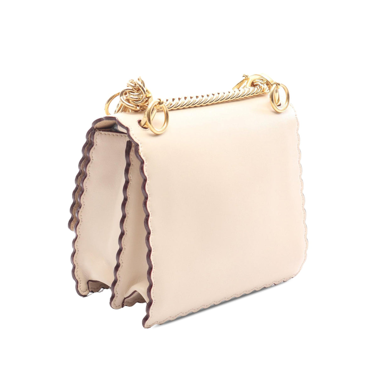 Fendi Small Leather Kan I Crossbody — Brown