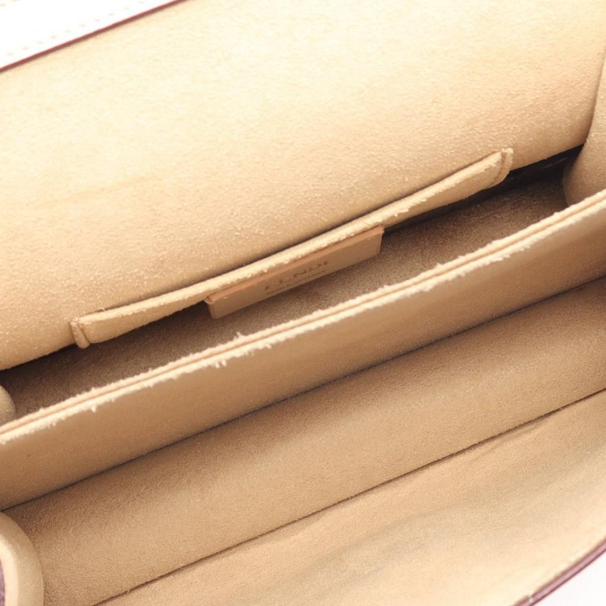 Fendi Small Leather Kan I Crossbody — Brown