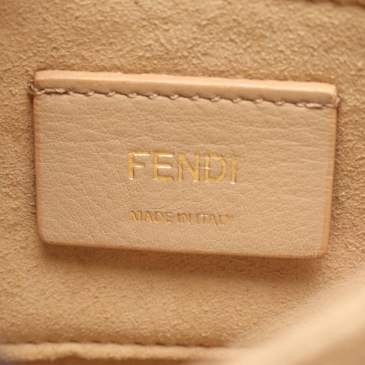 Fendi Small Leather Kan I Crossbody — Brown