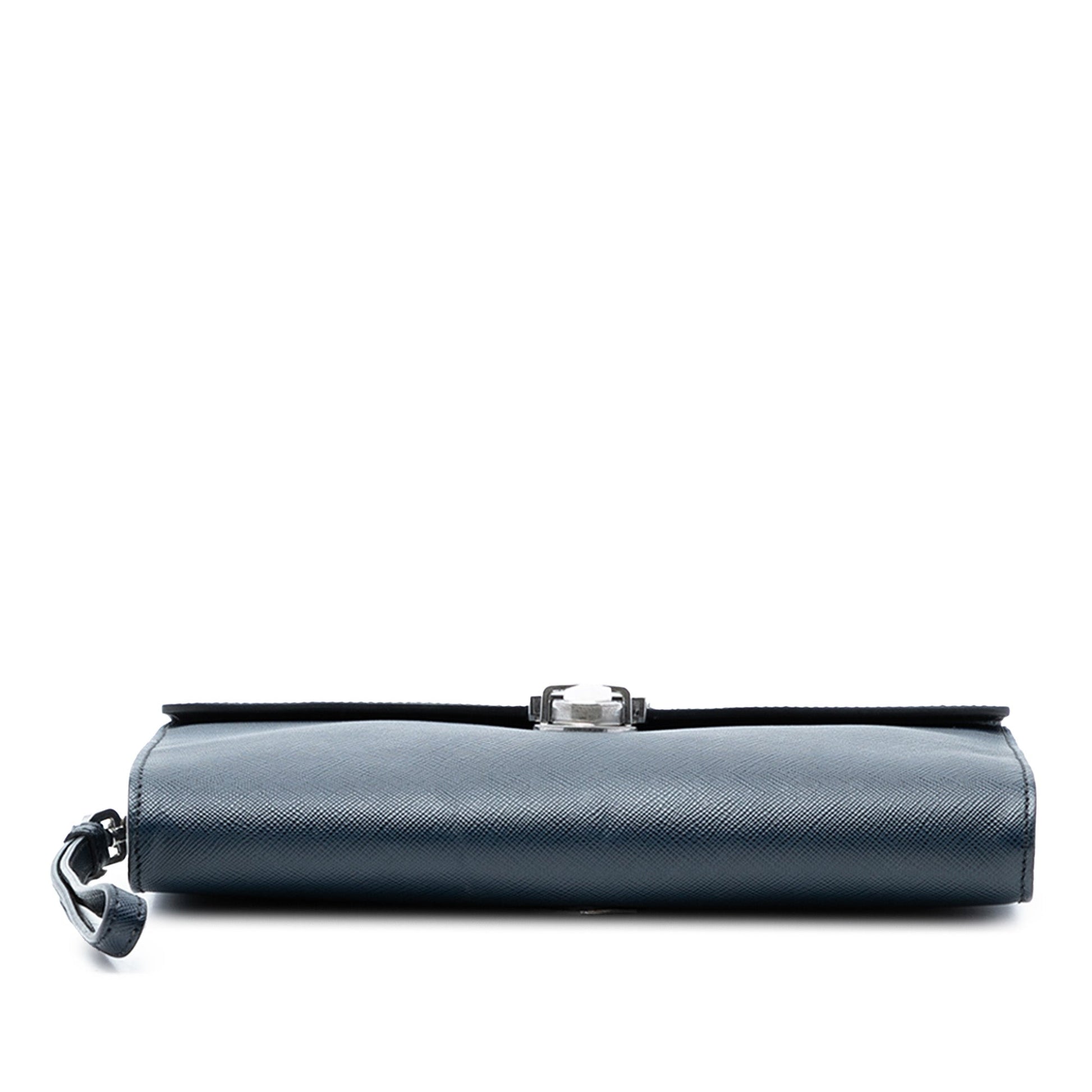 Saffiano Envelope Pushlock Clutch