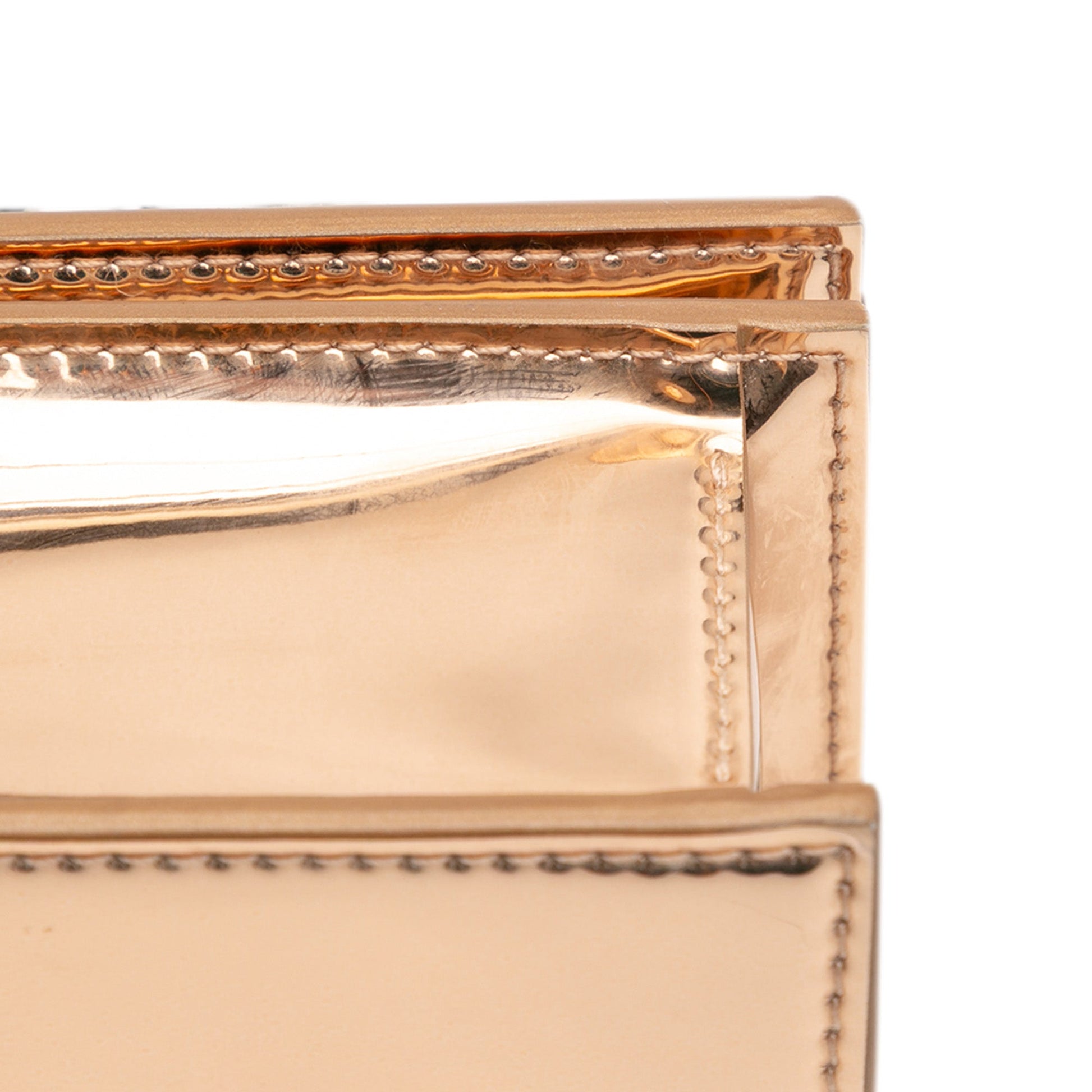 Alexander McQueen Mini Metallic Calfskin Jewelled Crossbody