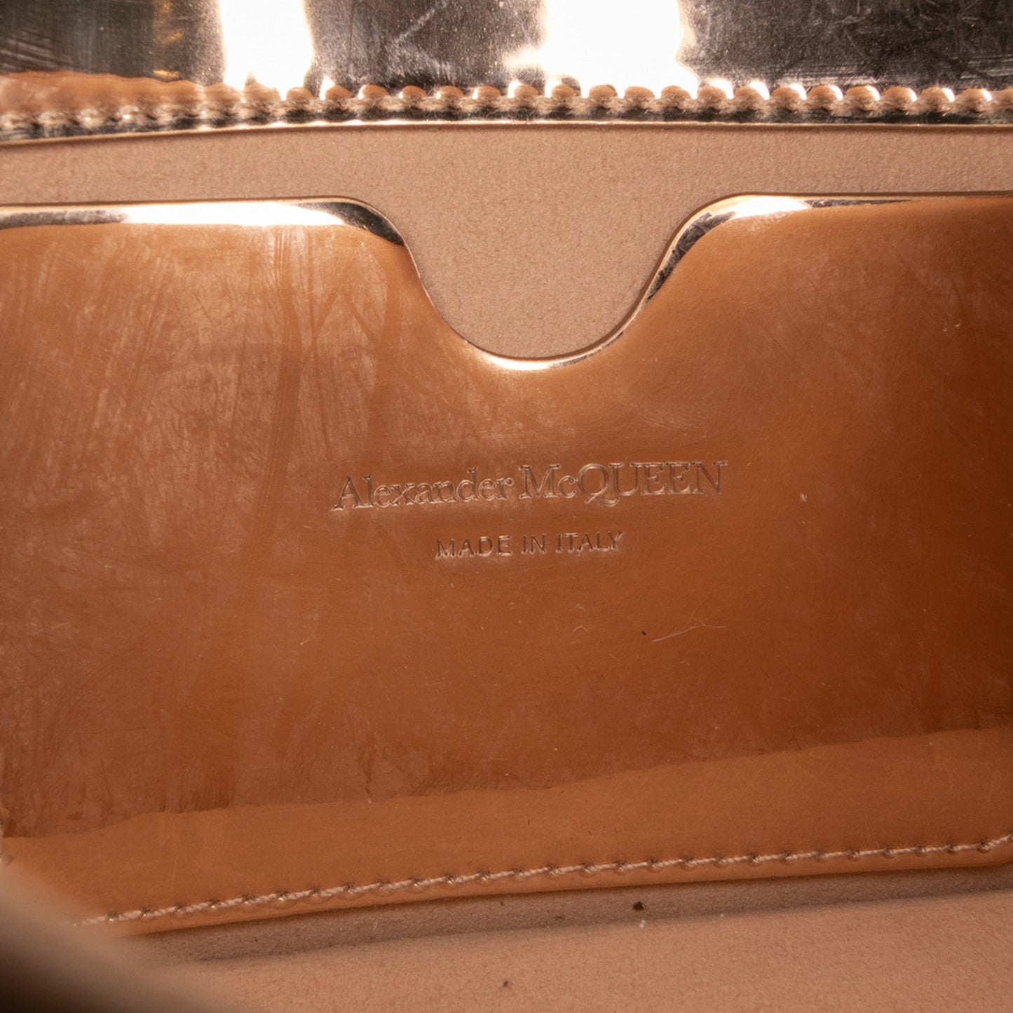 Alexander McQueen Mini Metallic Calfskin Jewelled Crossbody
