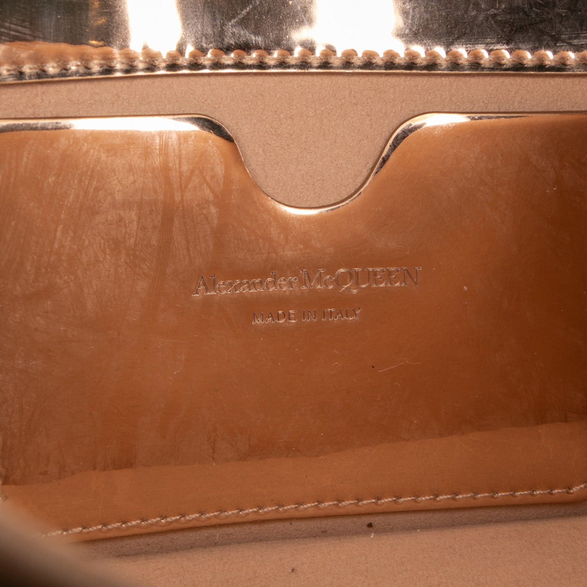 Alexander McQueen Mini Metallic Calfskin Jewelled Crossbody