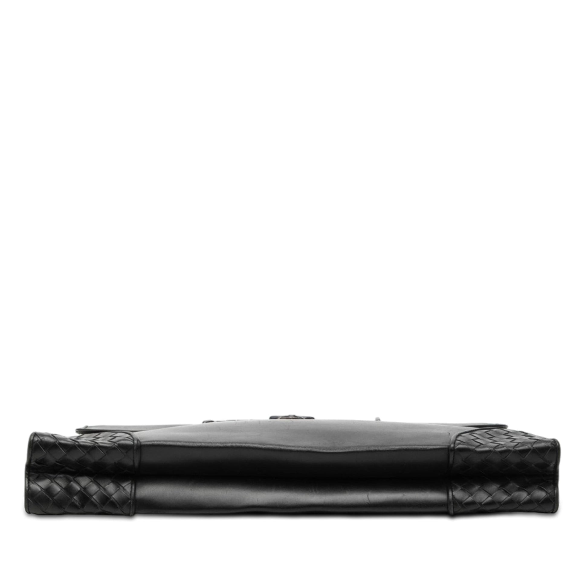 Bottega Veneta Intrecciato Trimmed Leather Business Bag