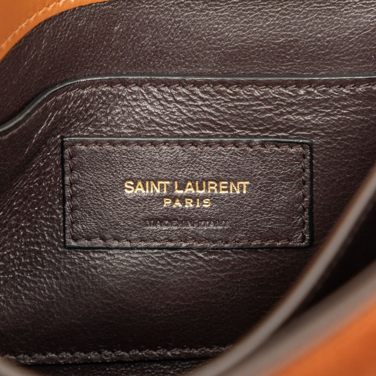 Saint Laurent Mini Suede and Calfskin Cassandra Top Handle Bag — Brown