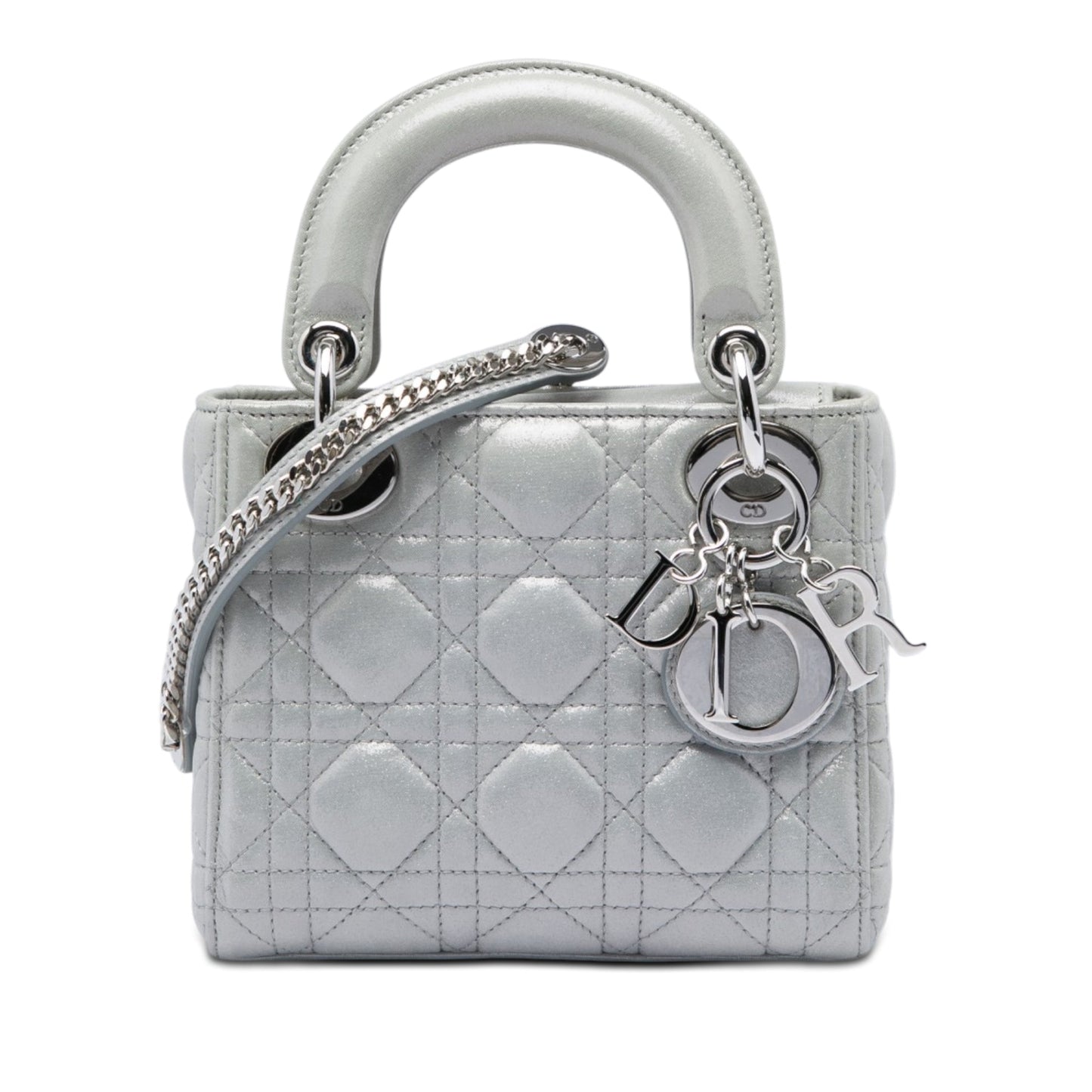 Dior Mini Iridescent Lambskin Cannage Lady Dior