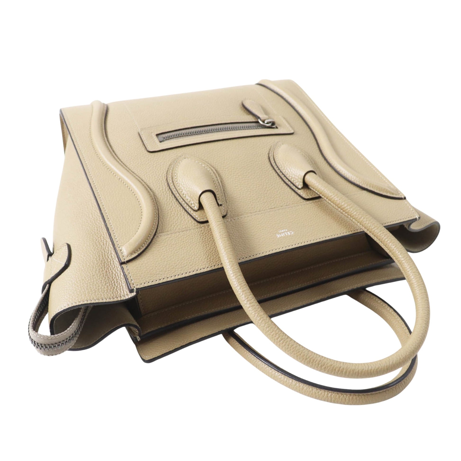 Celine Micro Drummed Calfskin Luggage Tote