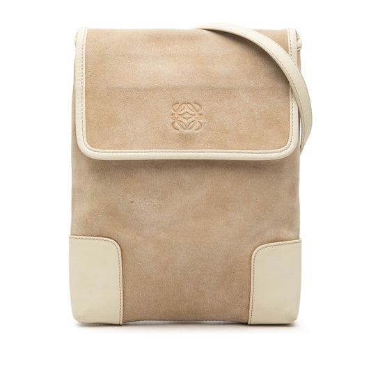 LOEWE Suede Anagram Crossbody