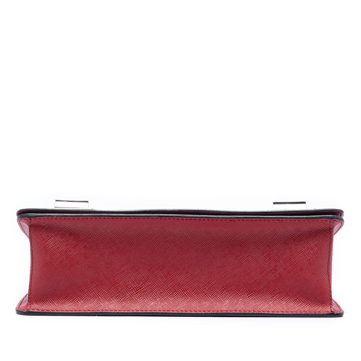 Saffiano Double Turn Lock Top Handle Bag