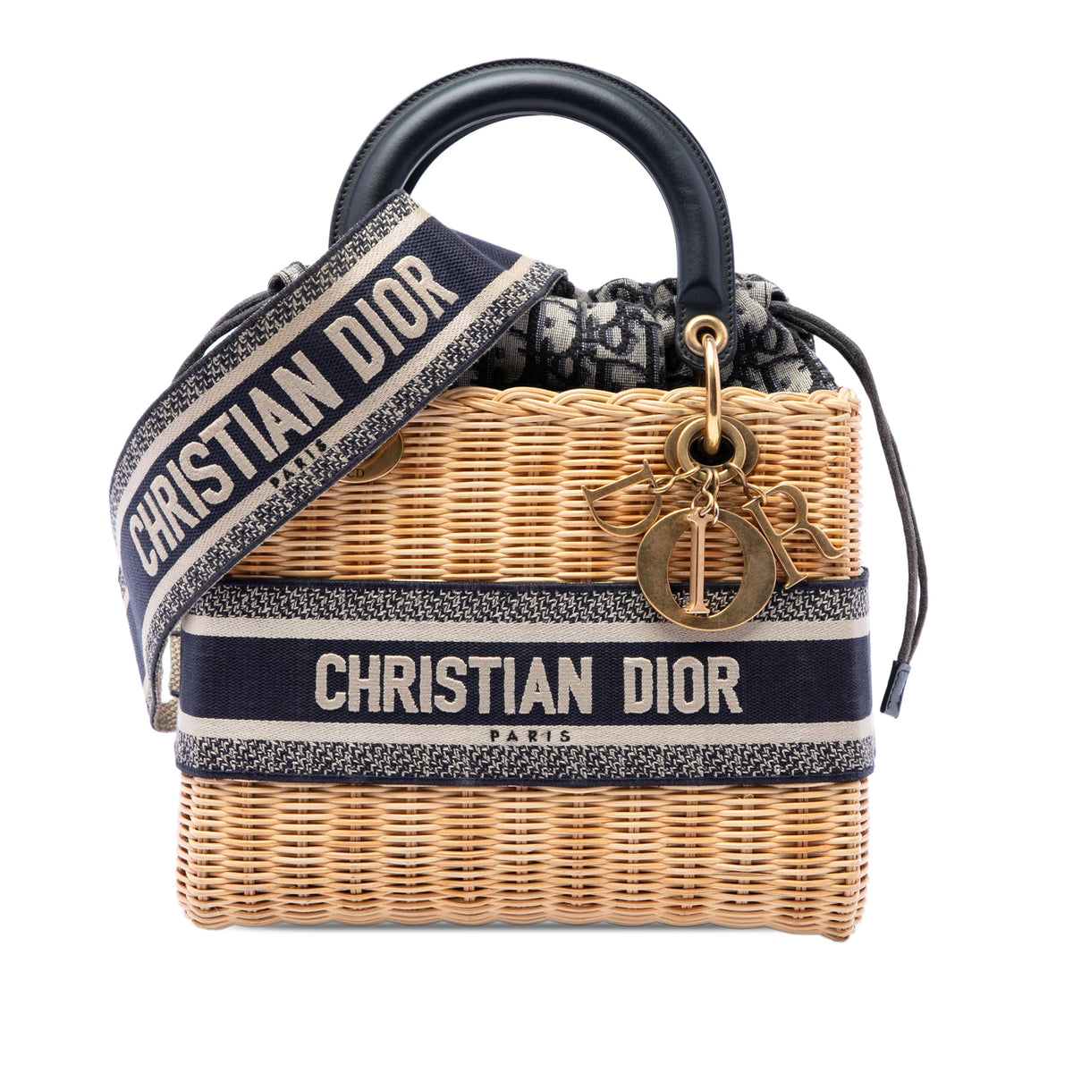 Dior Medium Wicker Oblique Lady Dior — Brown