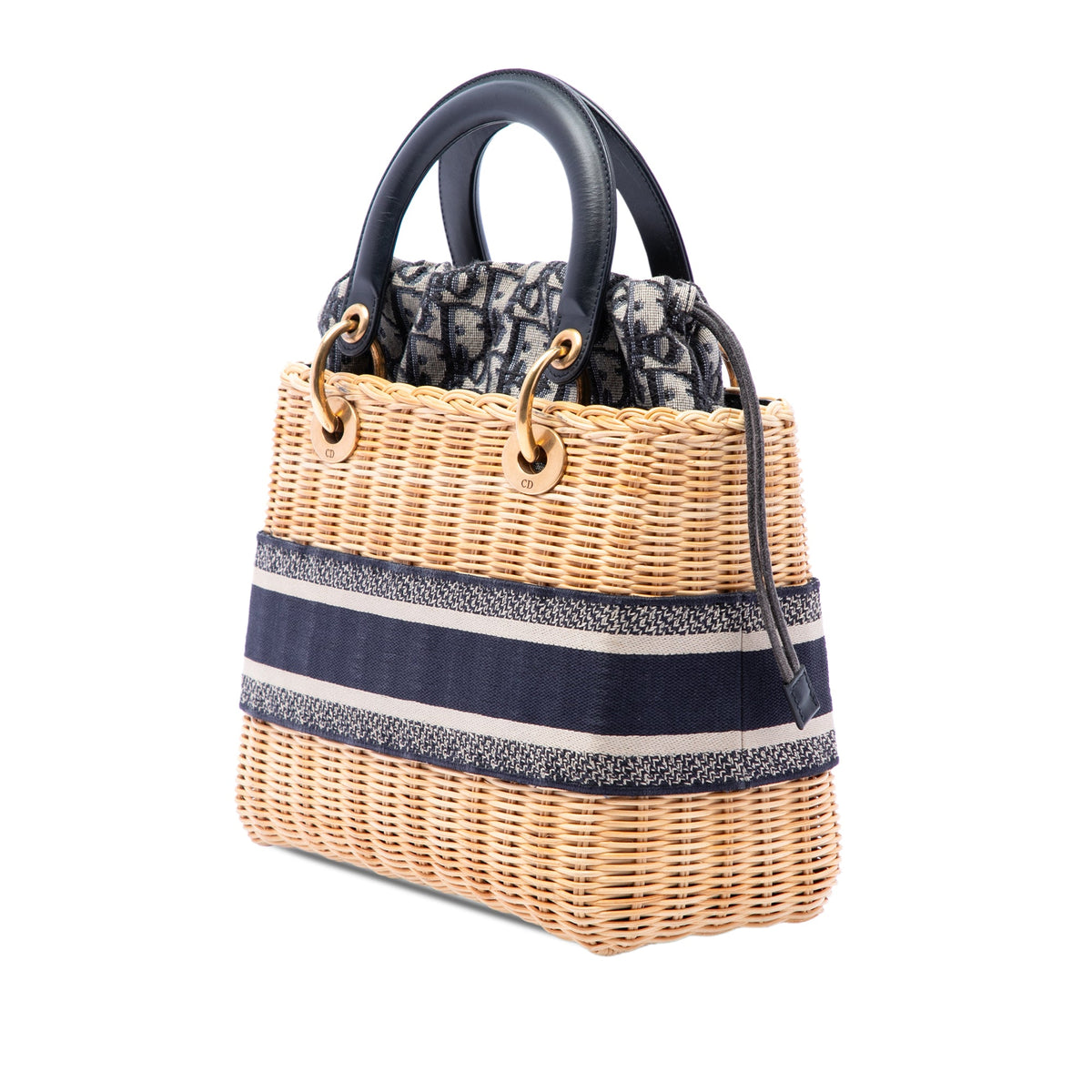Dior Medium Wicker Oblique Lady Dior — Brown