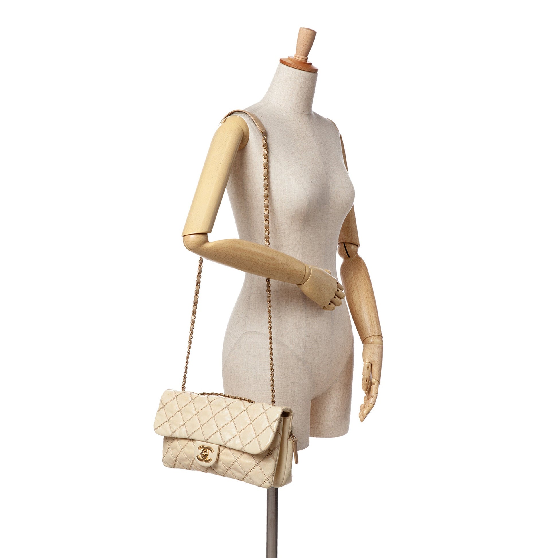 Chanel Quilted Calfskin Triple Stitched Single Flap
