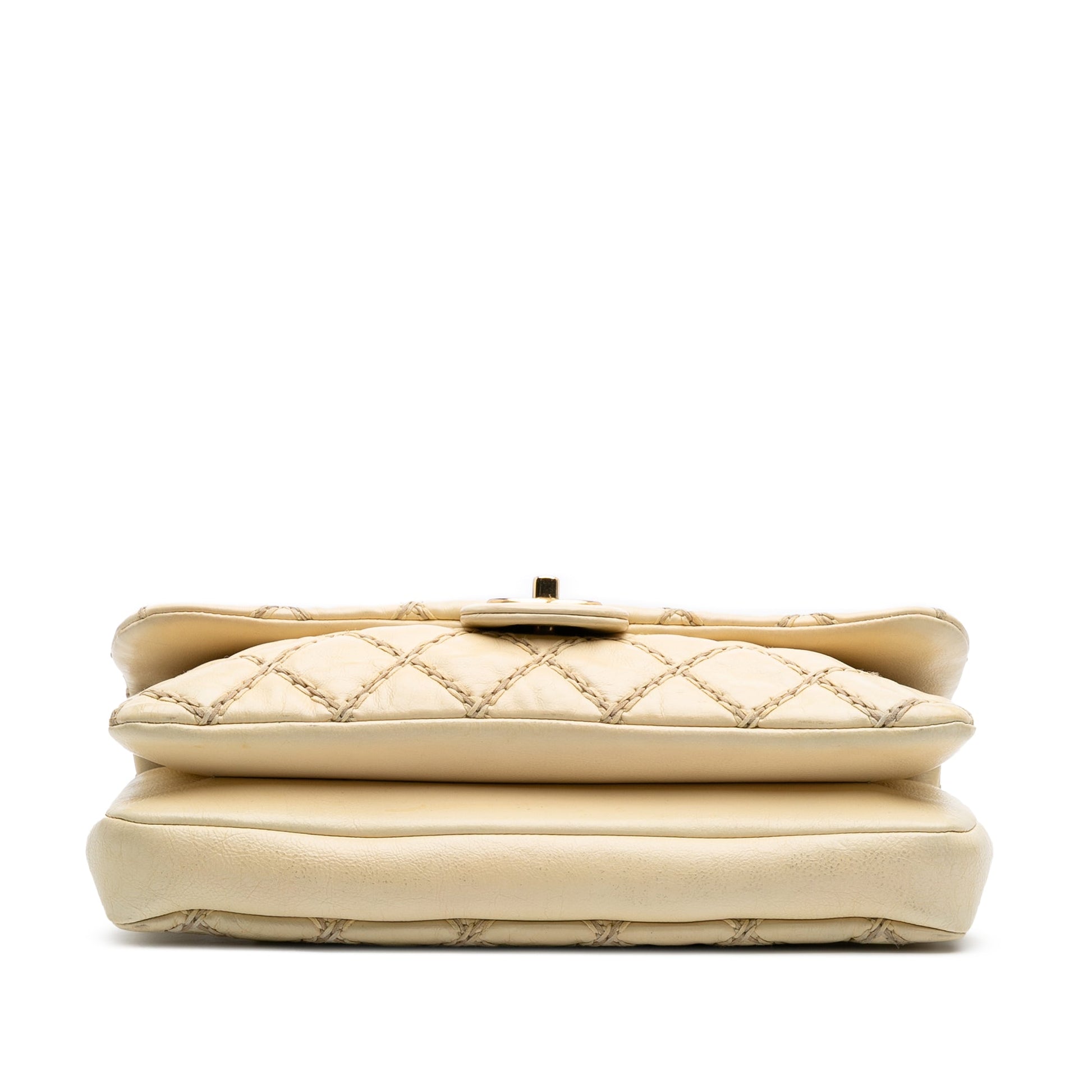 Chanel Quilted Calfskin Triple Stitched Single Flap