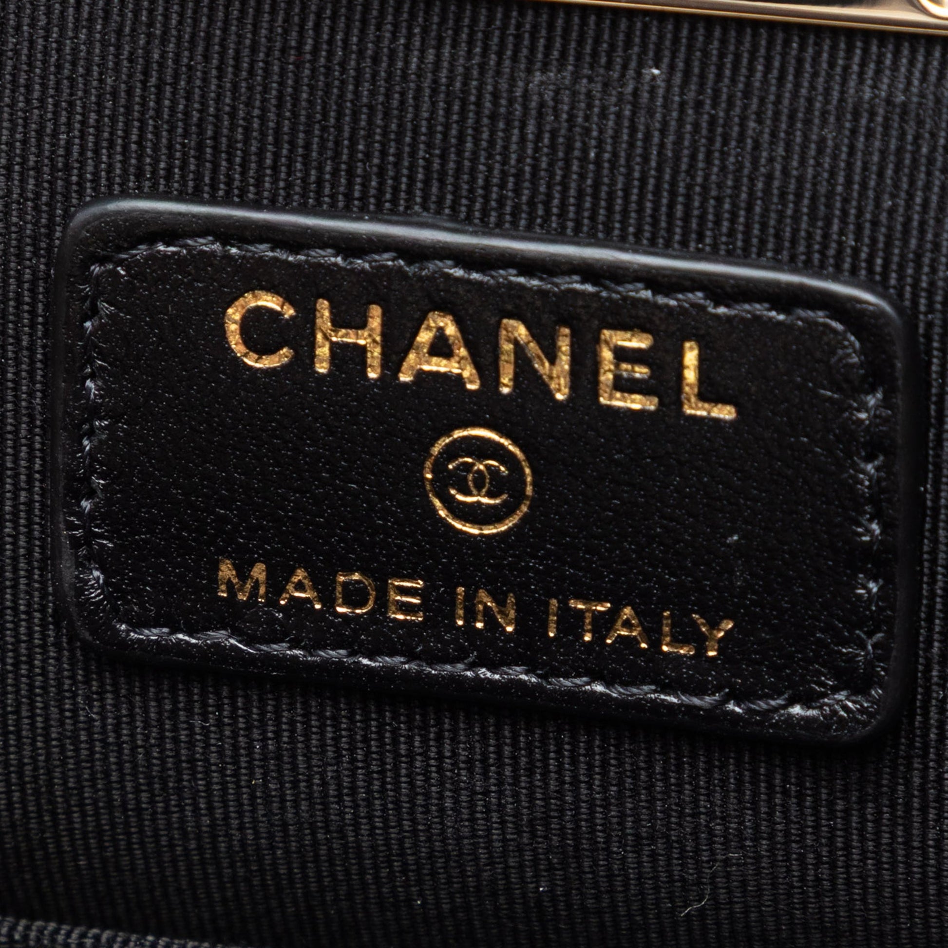 Chanel Small CC Quilted Lambskin Kisslock Frame Clutch