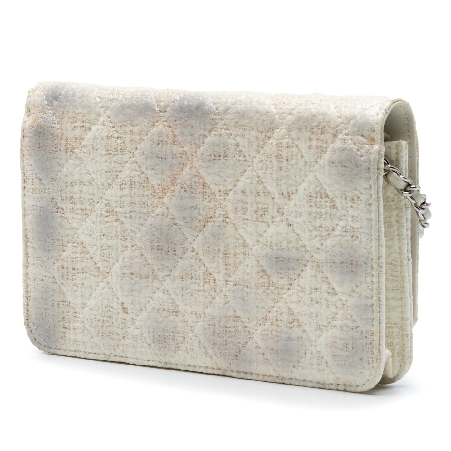 Chanel CC Coated Tweed Wallet On Chain