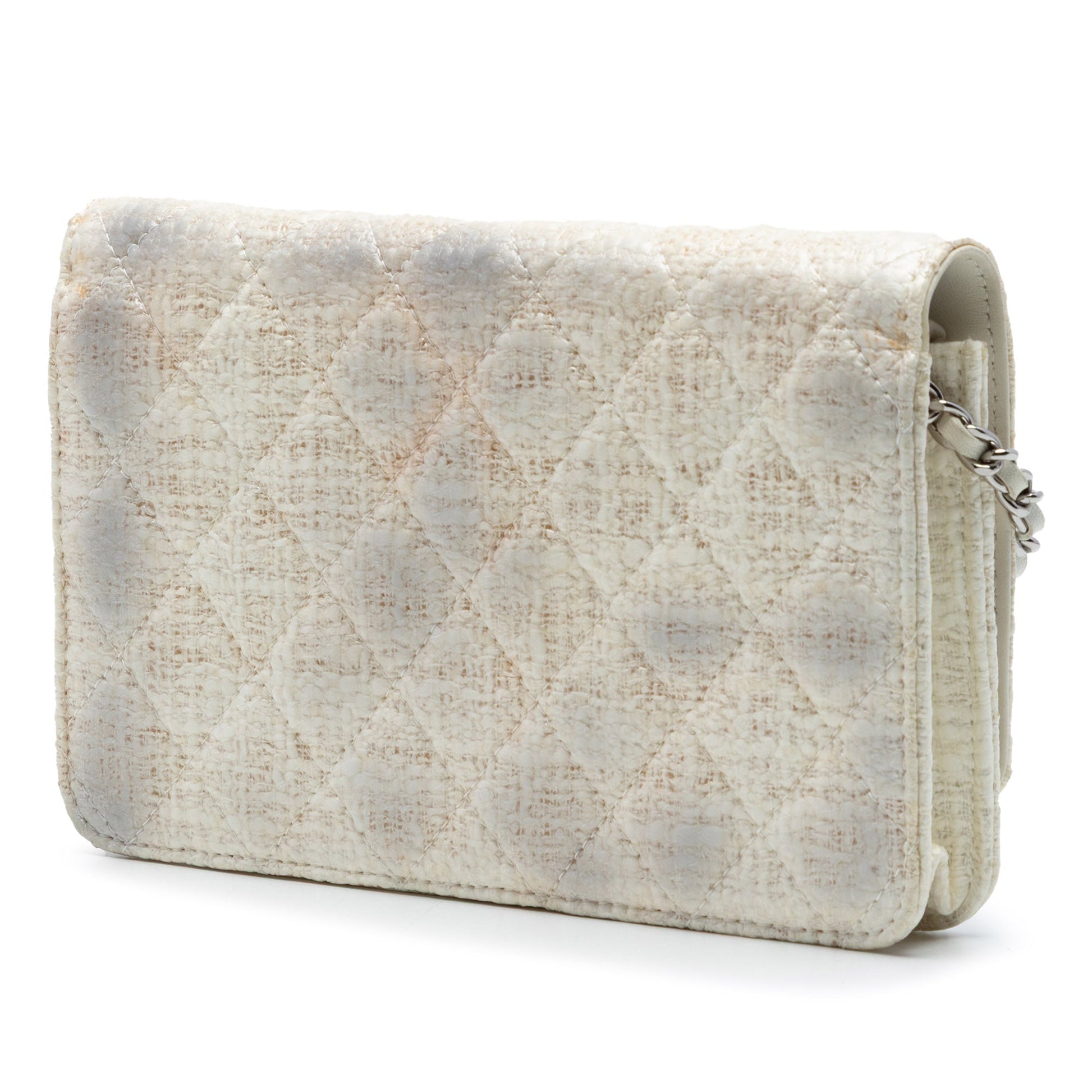 Chanel CC Coated Tweed Wallet On Chain