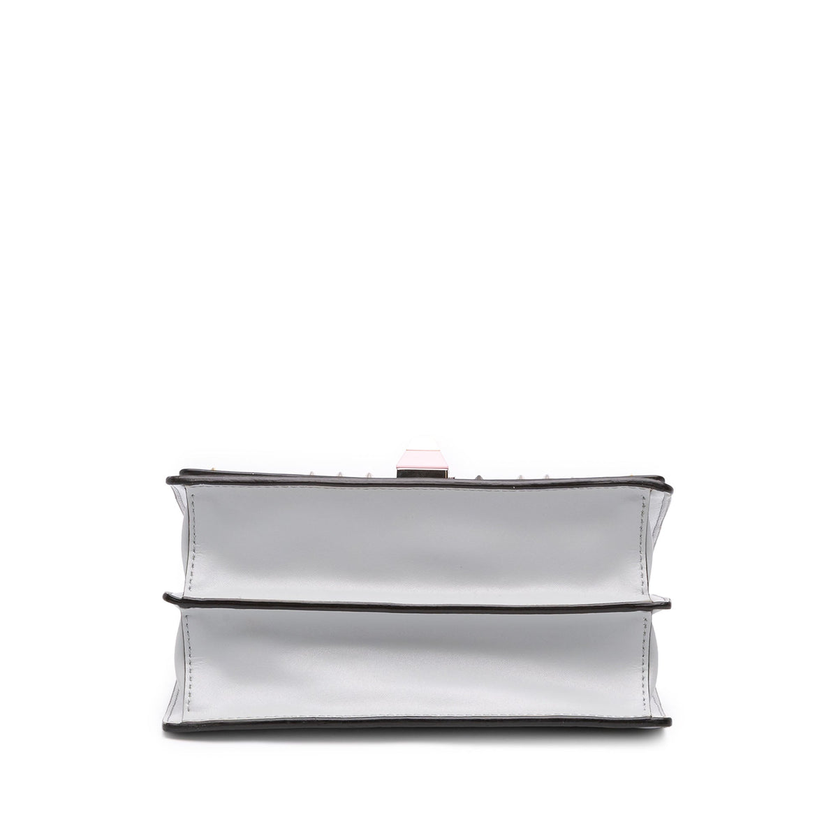 Fendi Small Studded Leather Kan I Crossbody — Blue