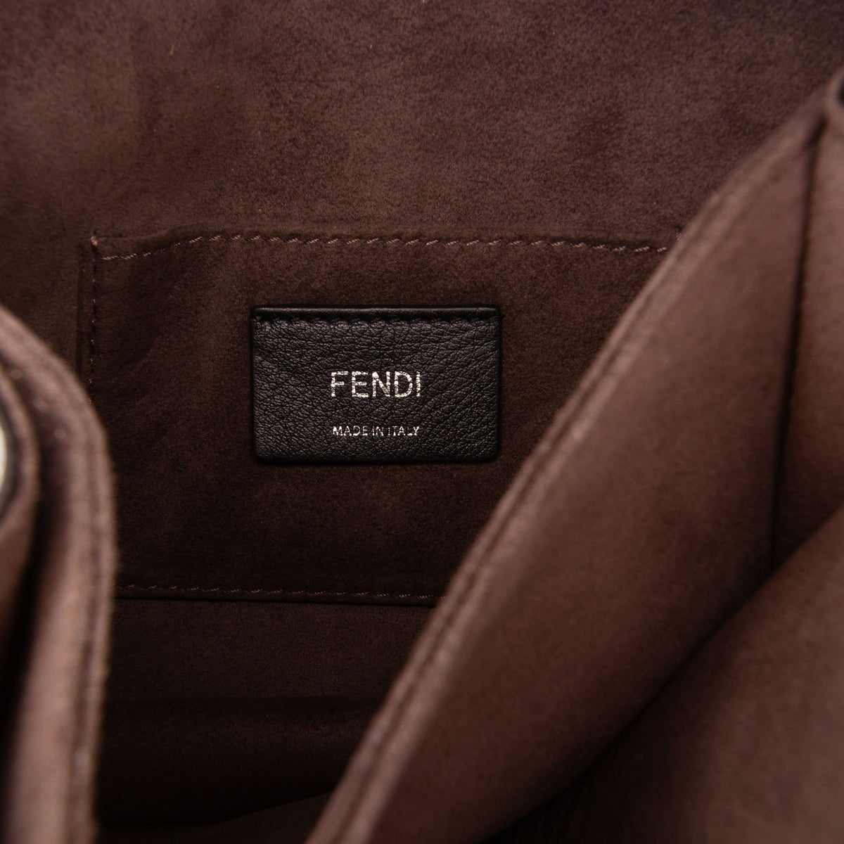 Fendi Small Studded Leather Kan I Crossbody — Blue