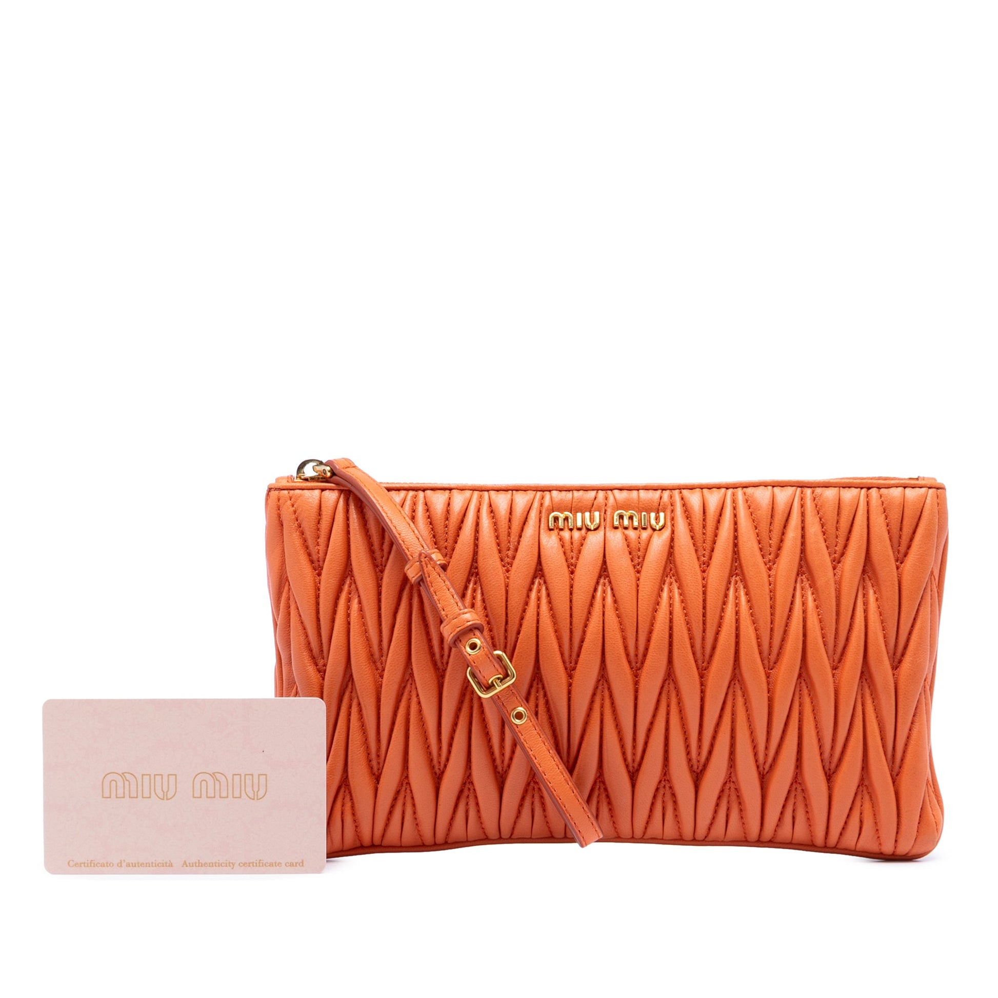 Miu Miu Matelasse Nappa Clutch