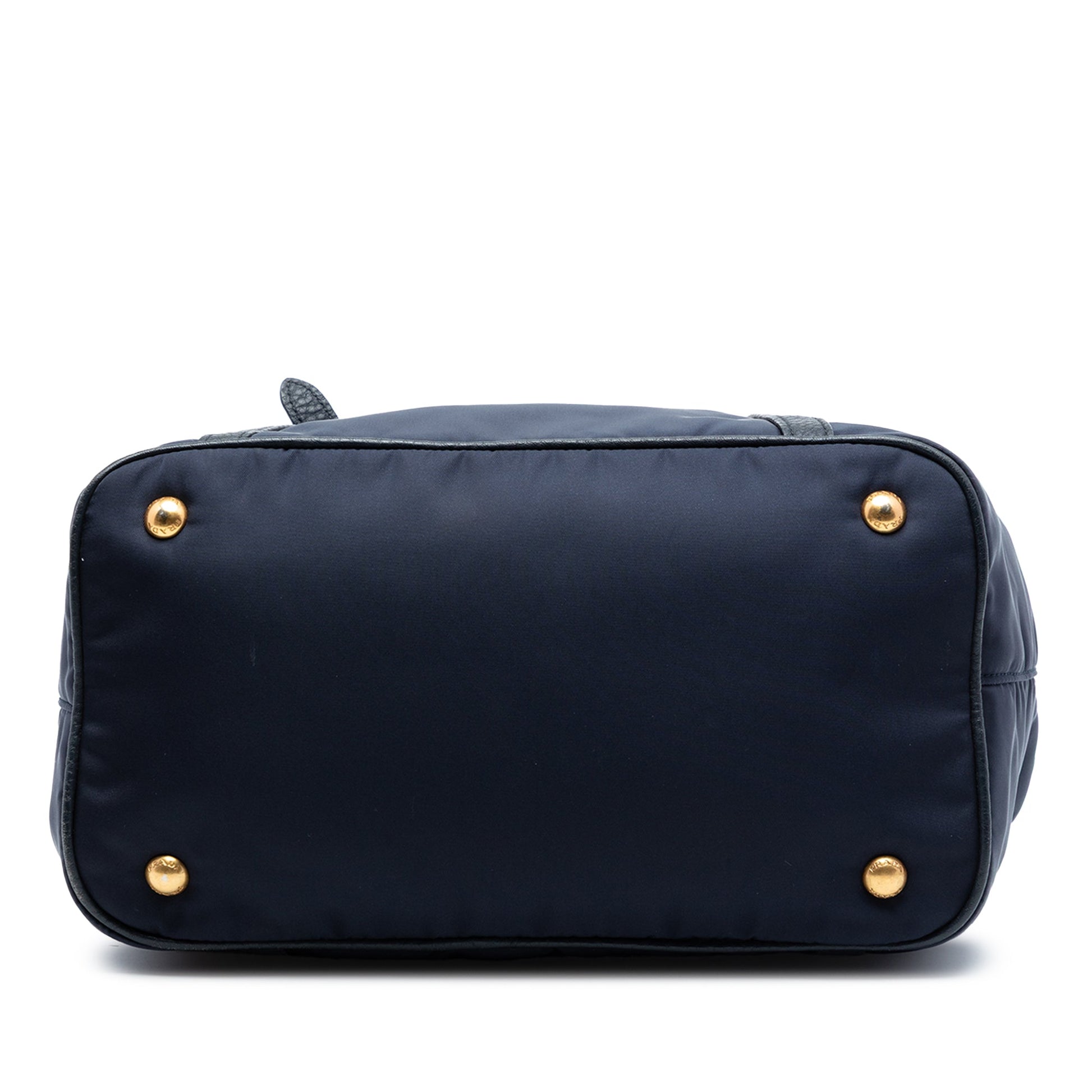 Prada Vitello Daino Trimmed Tessuto Satchel