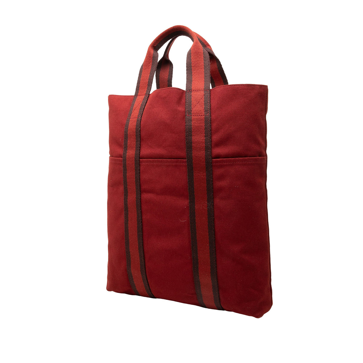Hermès Canvas Fourre Tout Cabas — Red