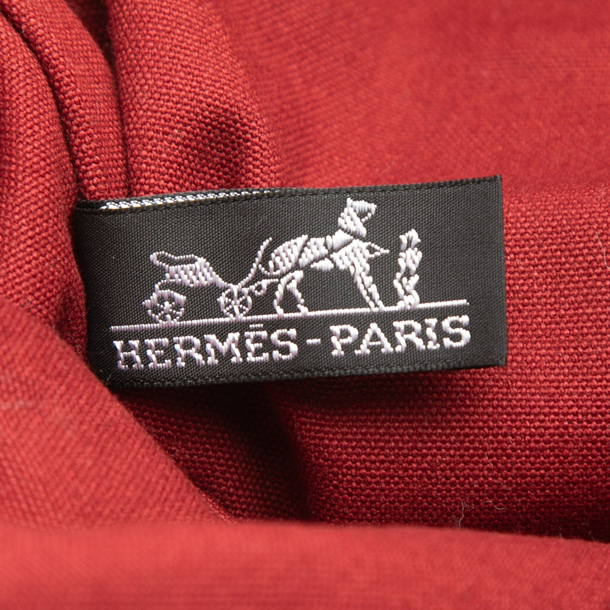 Hermès Canvas Fourre Tout Cabas — Red
