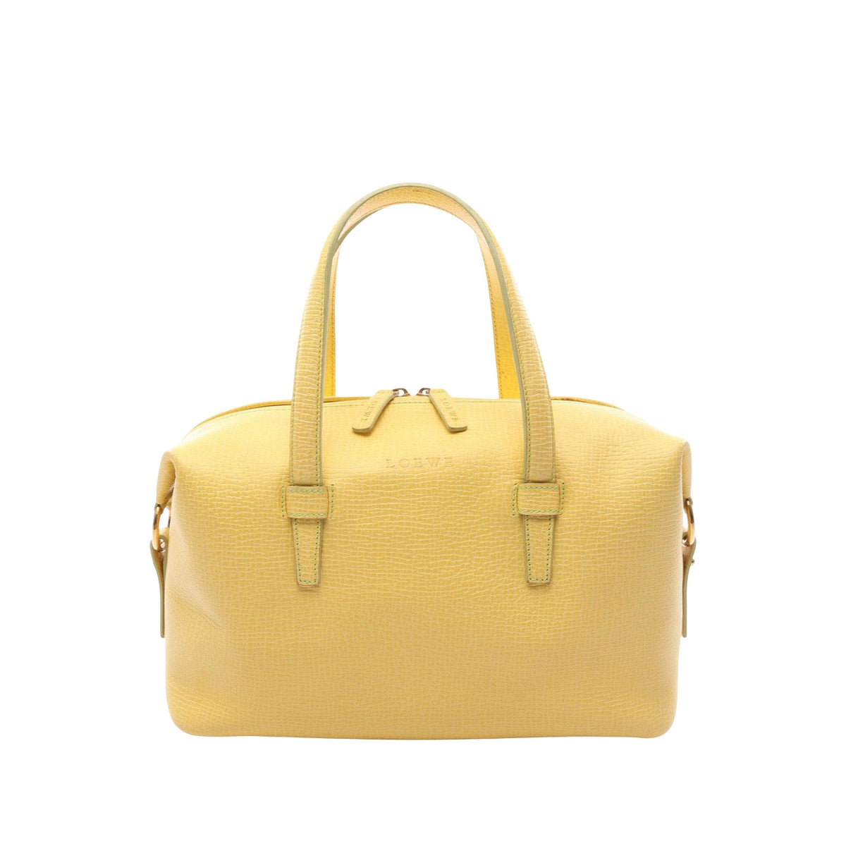 LOEWE Textured Leather Handbag — Yellow