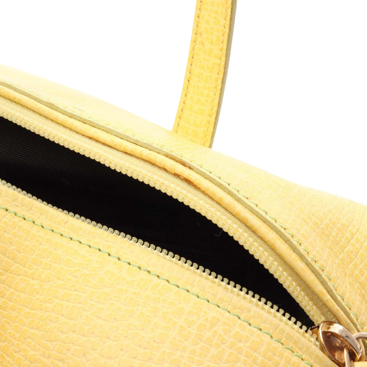 LOEWE Textured Leather Handbag — Yellow