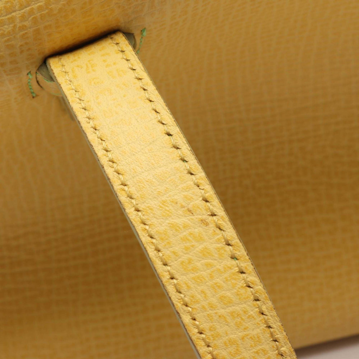 LOEWE Textured Leather Handbag — Yellow