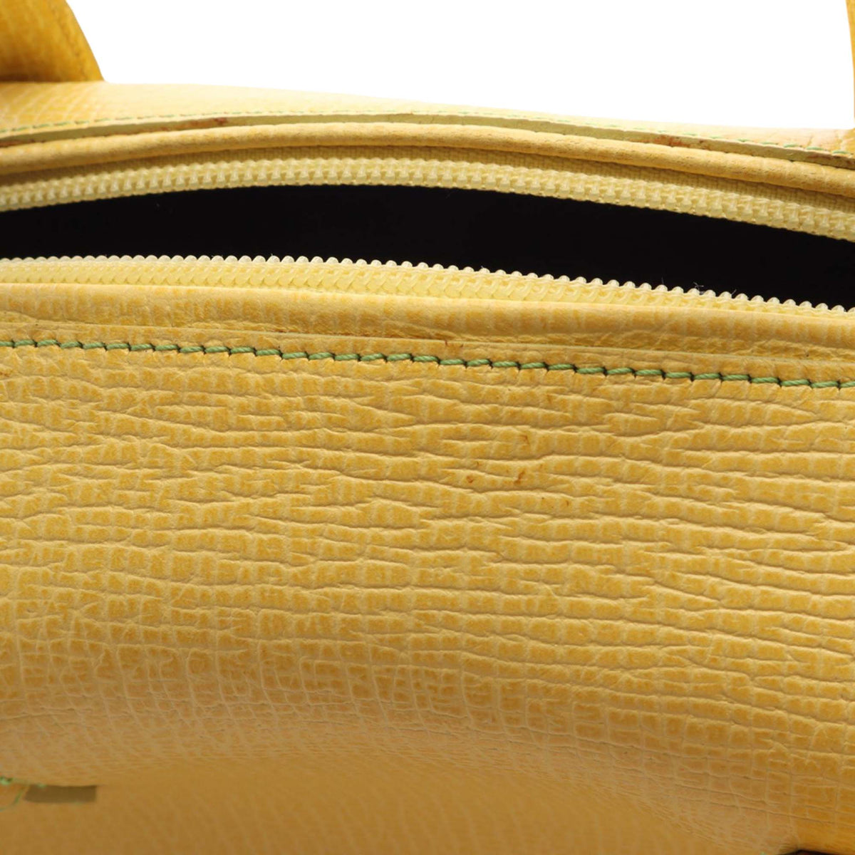 LOEWE Textured Leather Handbag — Yellow