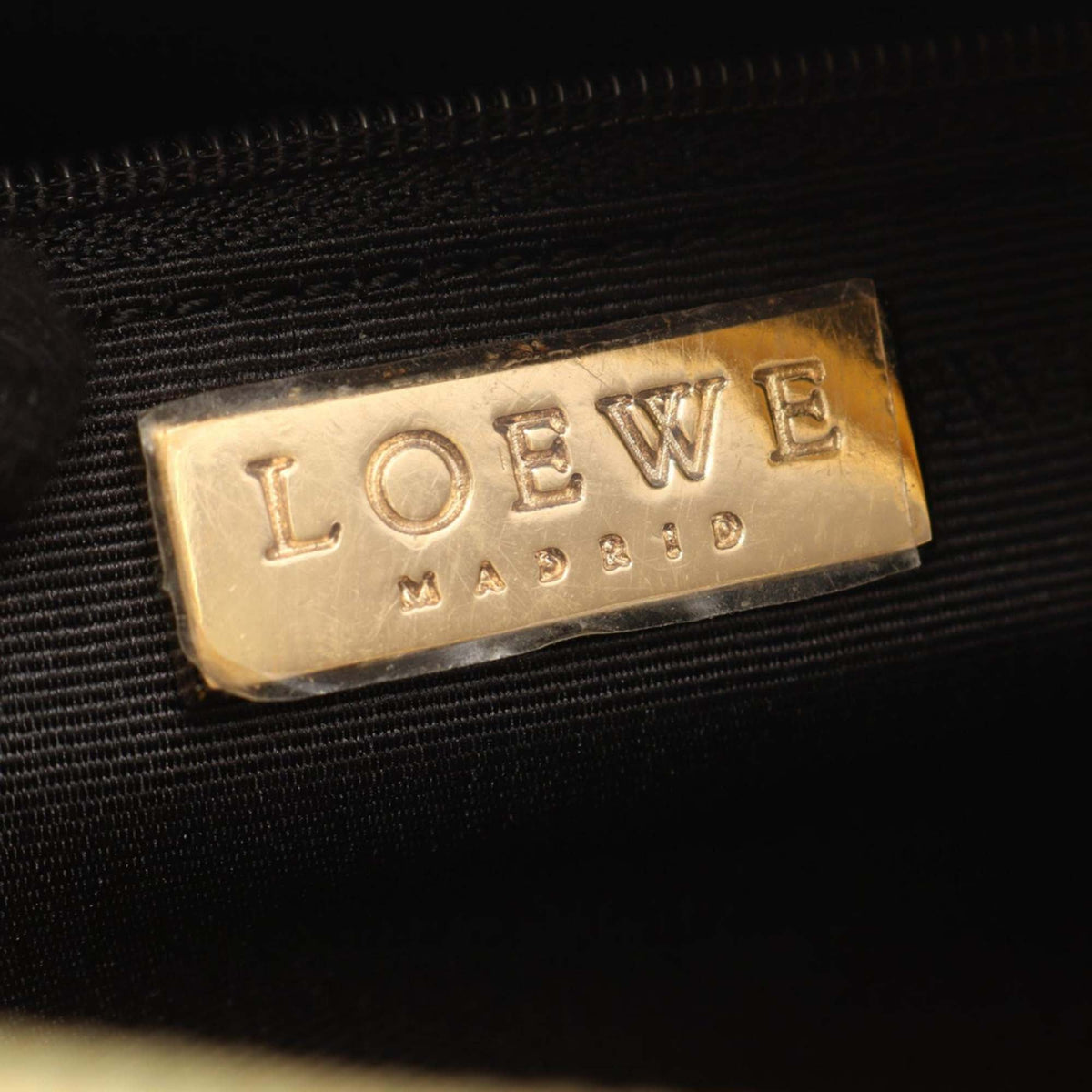 LOEWE Textured Leather Handbag — Yellow