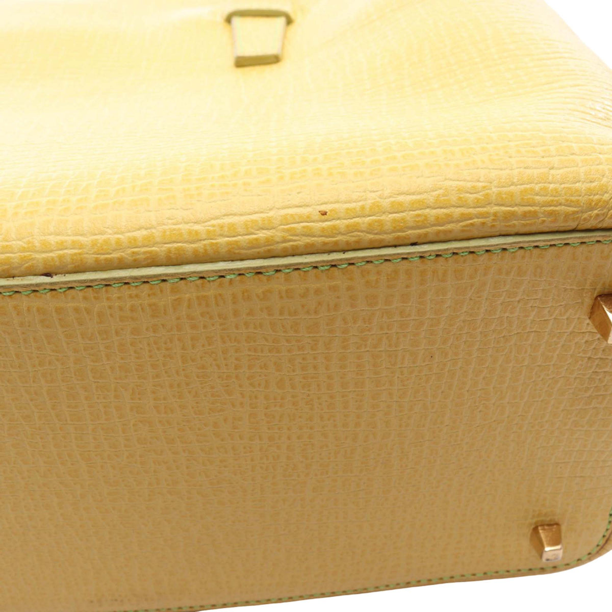 LOEWE Textured Leather Handbag — Yellow