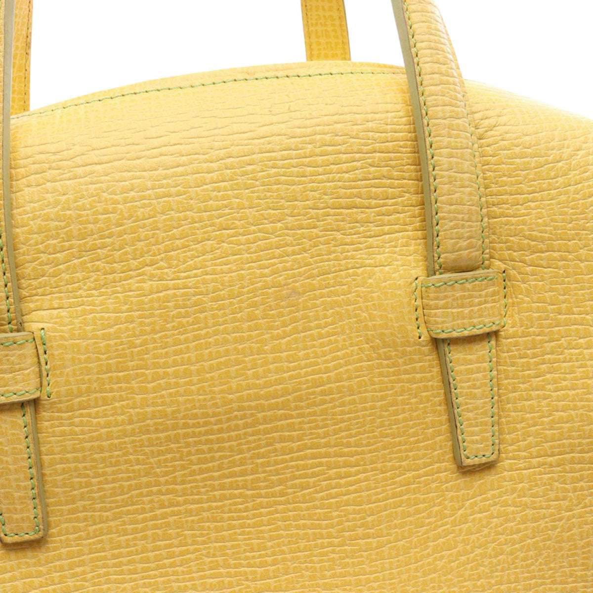 LOEWE Textured Leather Handbag — Yellow
