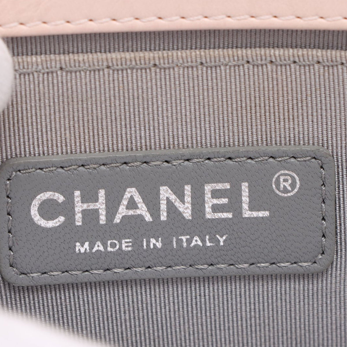 Chanel Small Quilted Lambskin Wild Stitch Boy Flap — Beige