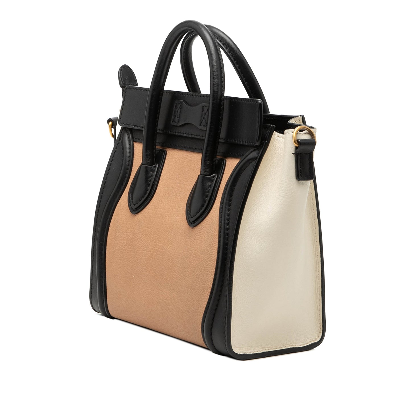 Celine Nano Tricolor Leather Luggage Tote
