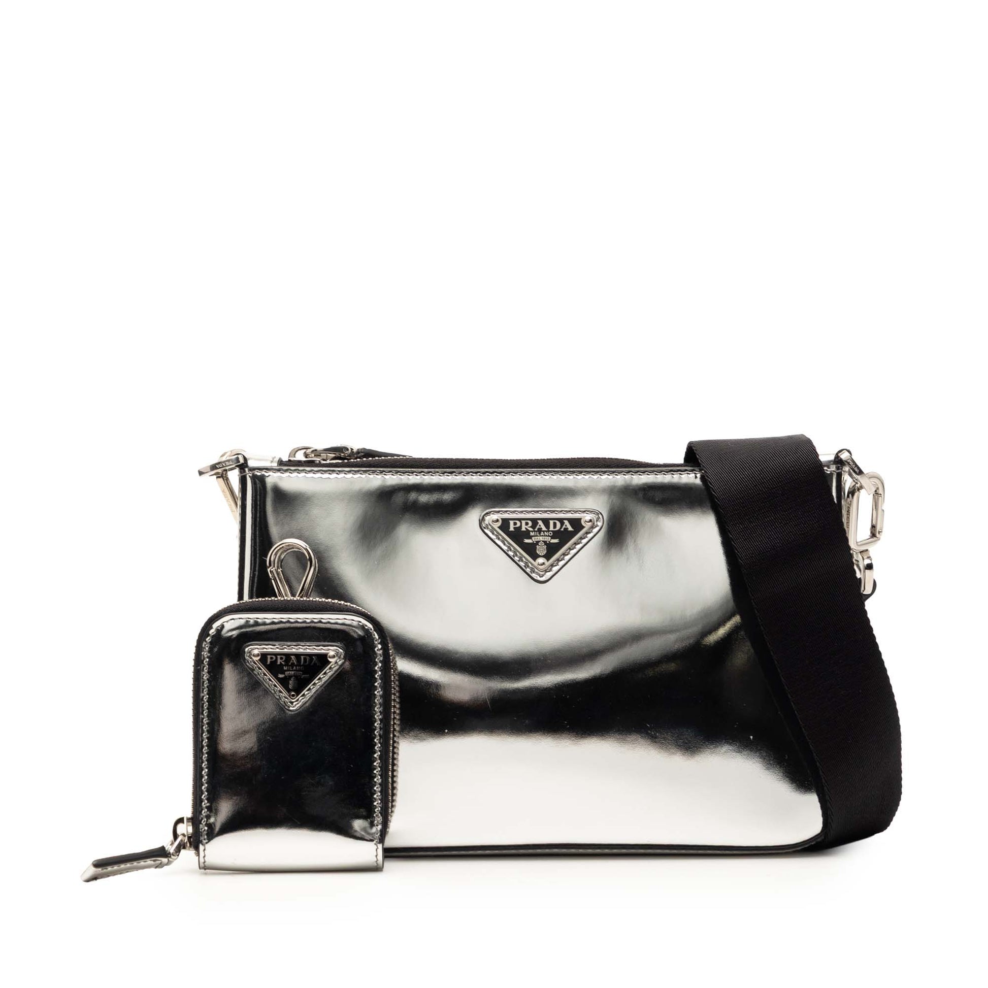 Brushed Leather Re Edition Zip Messenger Bag