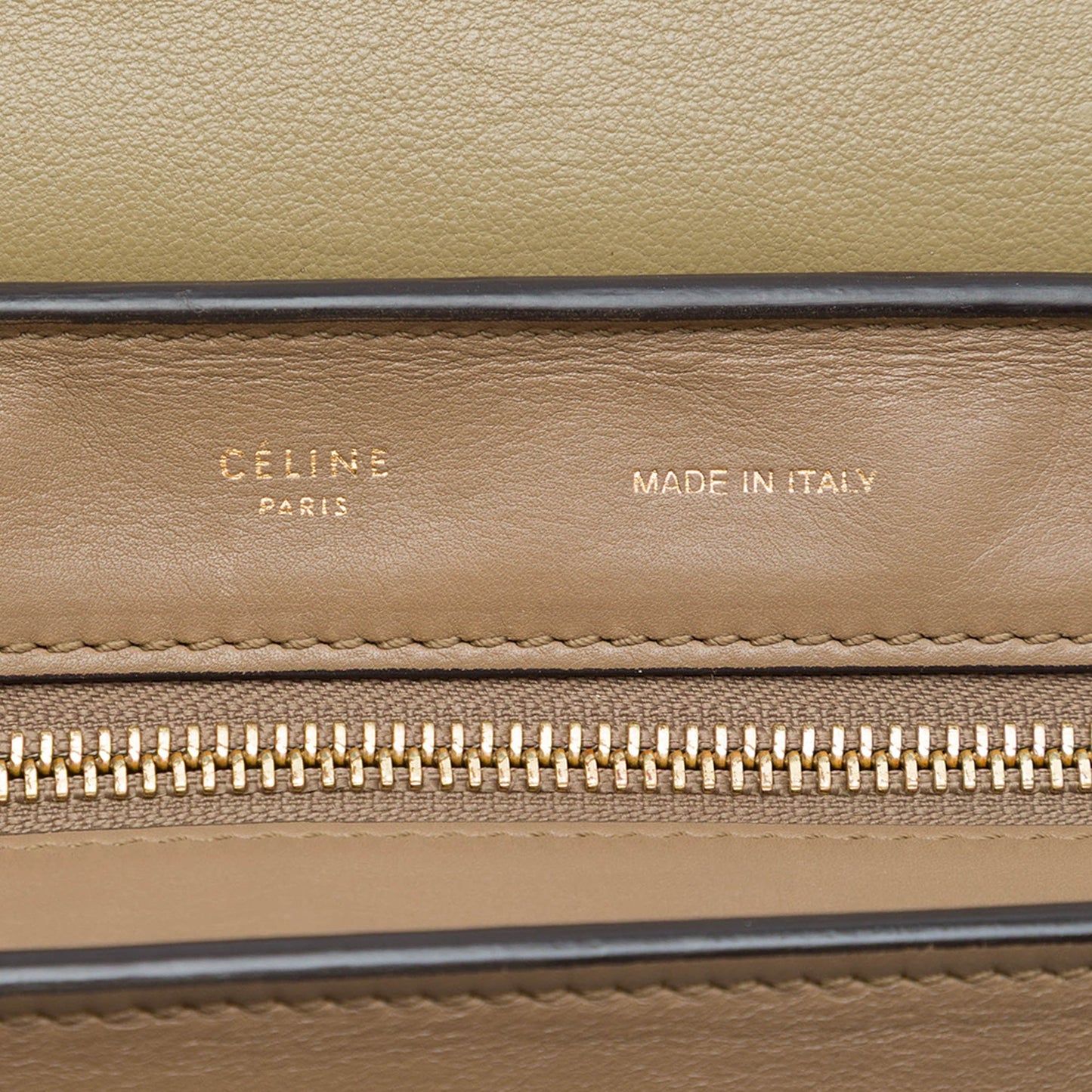 Celine Medium Tricolor Calfskin and Suede Trapeze Satchel