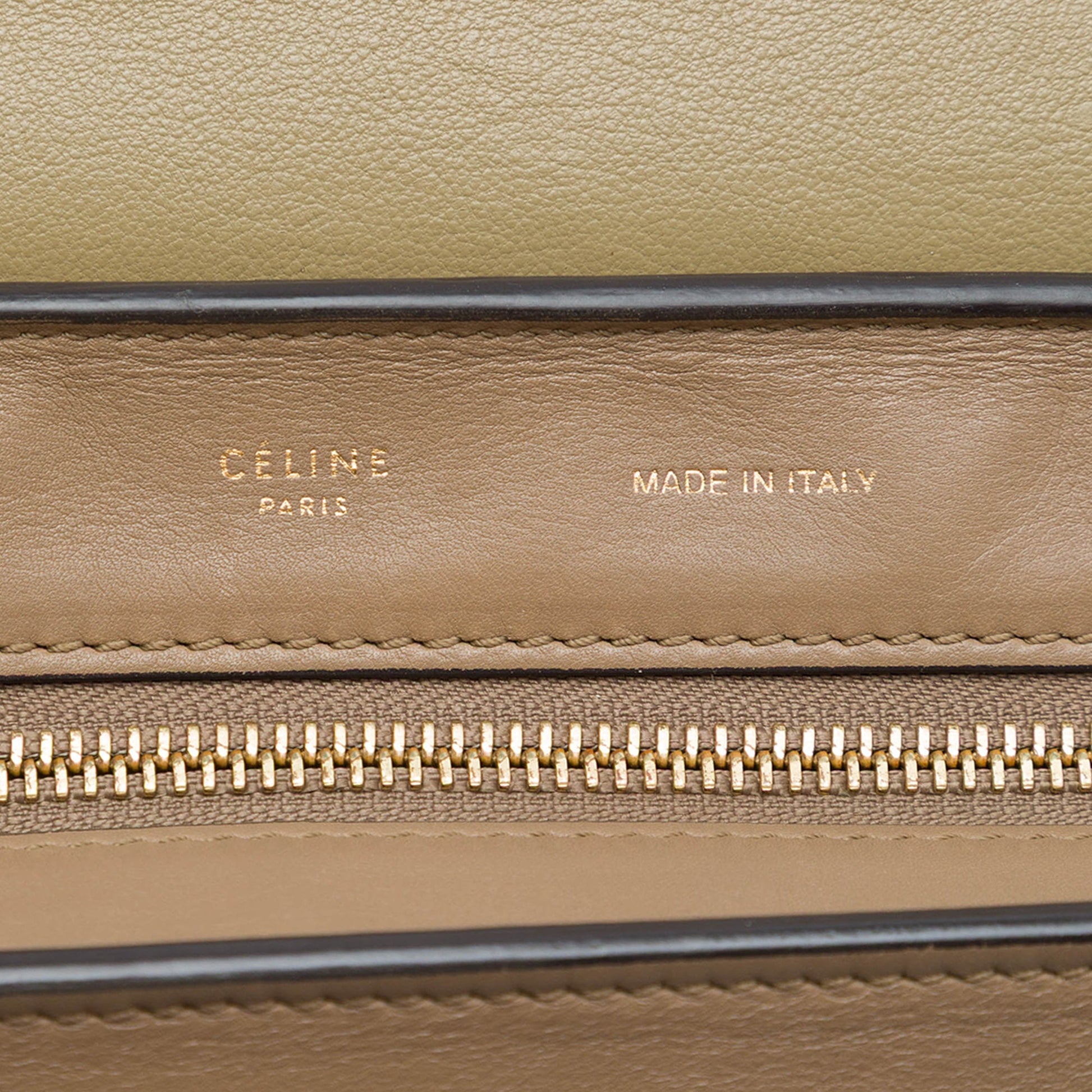 Celine Medium Tricolor Calfskin and Suede Trapeze Satchel