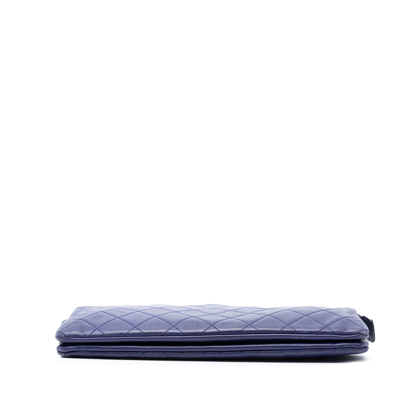 Chanel CC Quilted Lambskin Double Zip Pouch