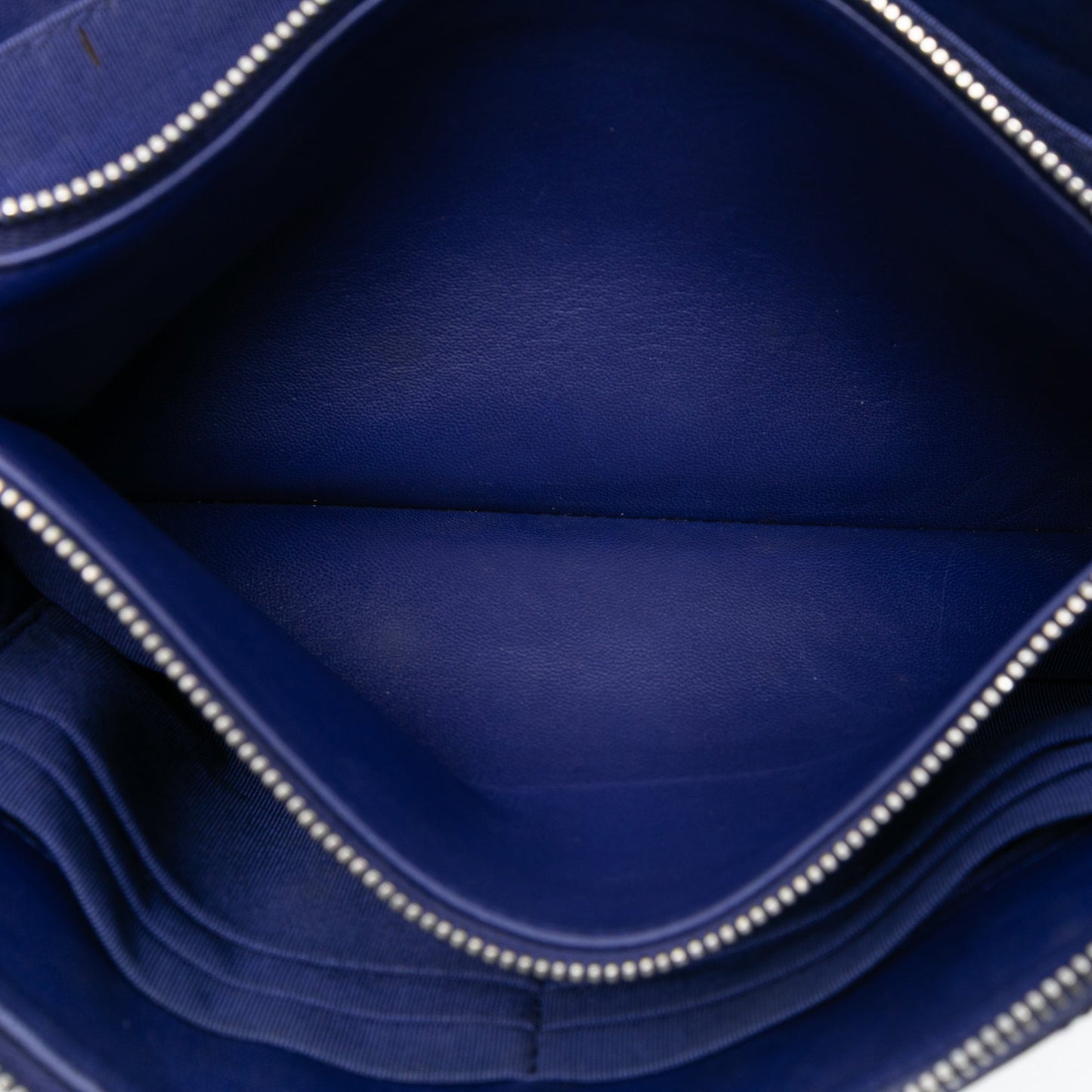 Chanel CC Quilted Lambskin Double Zip Pouch