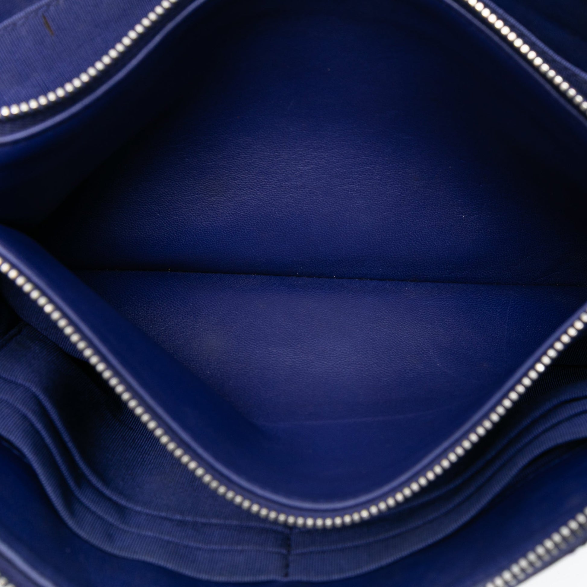 Chanel CC Quilted Lambskin Double Zip Pouch