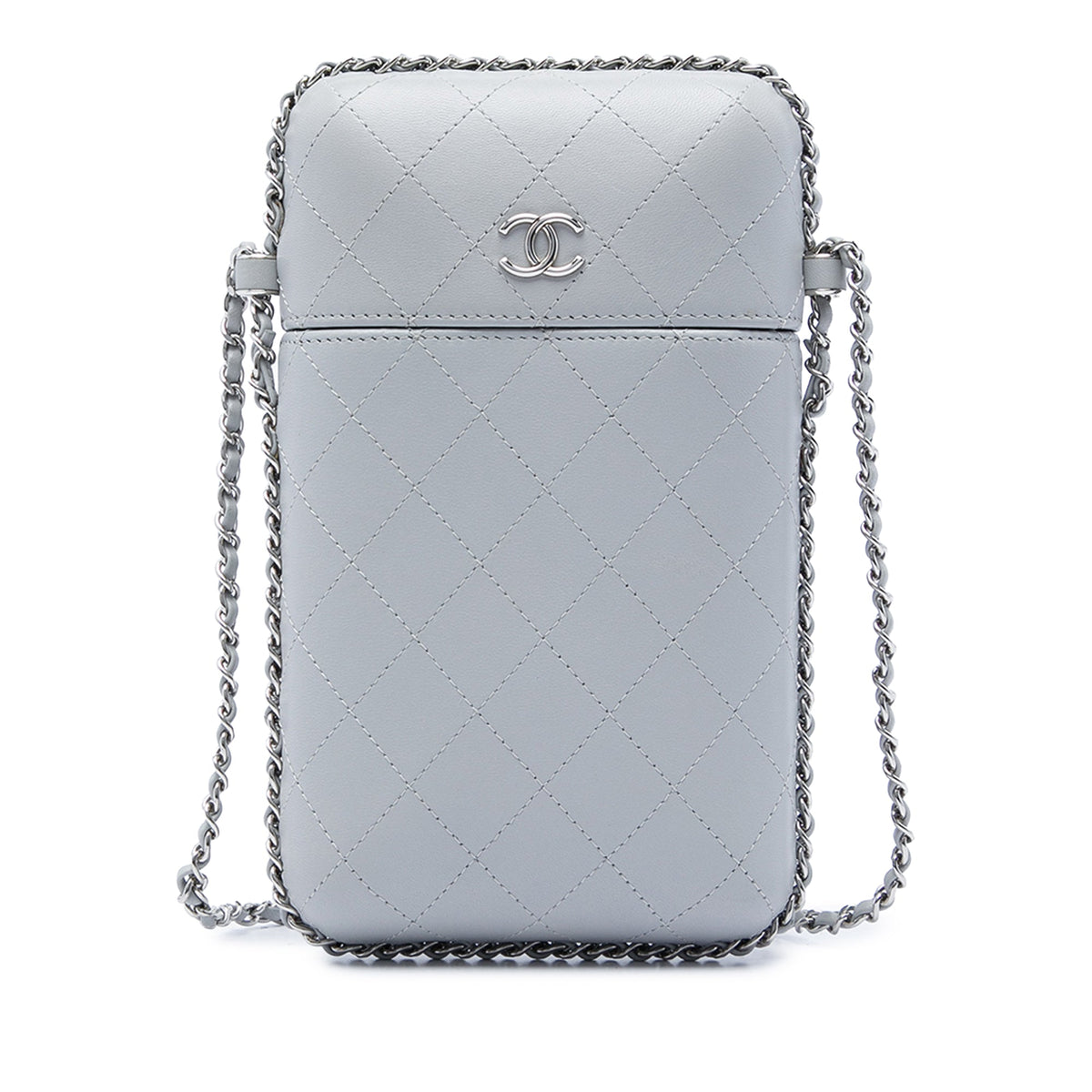 Chanel CC Quilted Lambskin Chain Around Phone Holder