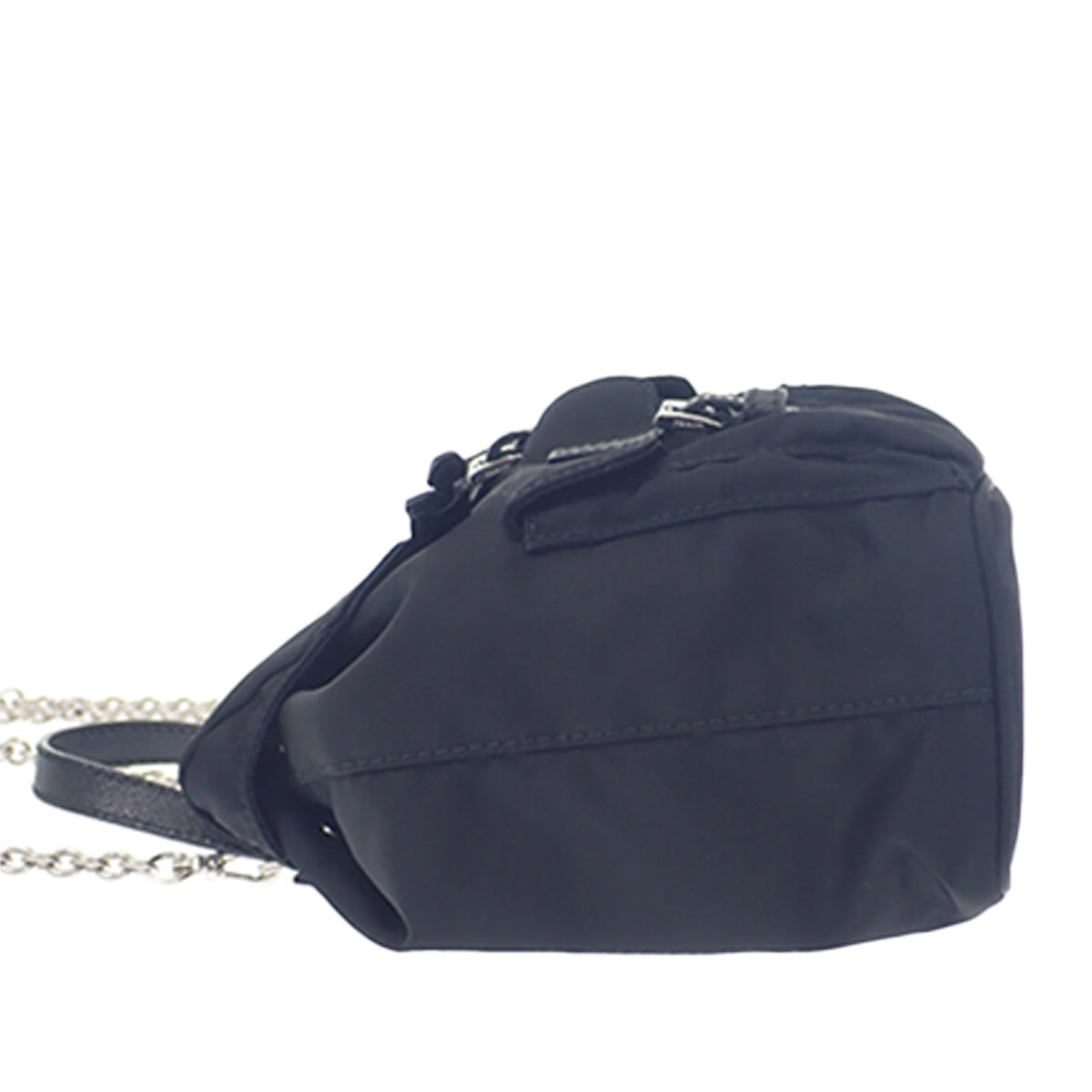 Prada Mini Saffiano Trimmed Tessuto Drawstring Vela Backpack