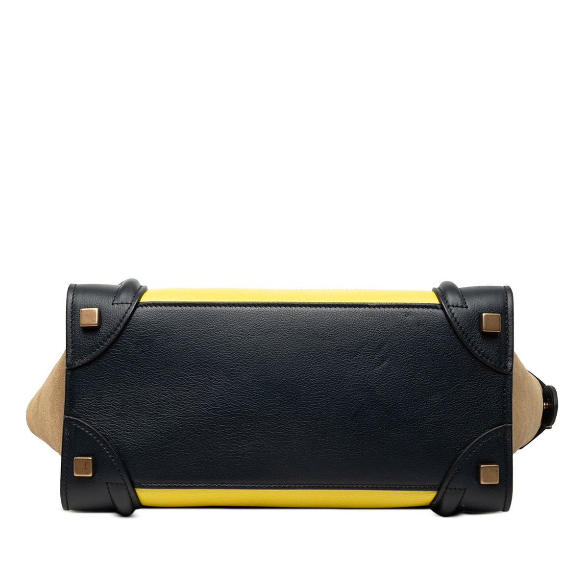 Celine Micro Tricolor Calfskin and Suede Luggage Tote