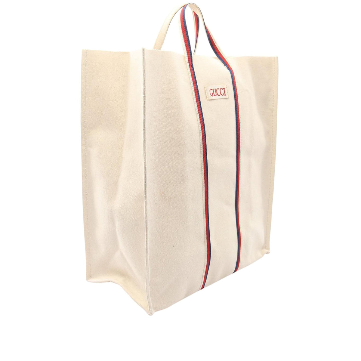 Gucci Canvas Ouroboros Tote — Beige